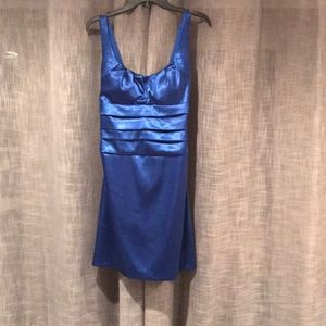 B.Darlin royal blue cocktail dress.